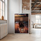 Lion Cub Reflection | Dream Big Wall Art Print - Print